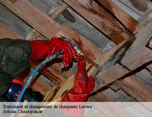 Traitement et changement de charpente  lavare-72390 Artisan Chasagrande